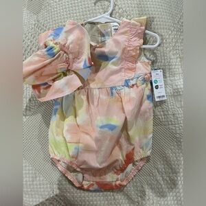 Carter's Pastel Baby Romper with Ruffles